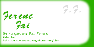 ferenc fai business card